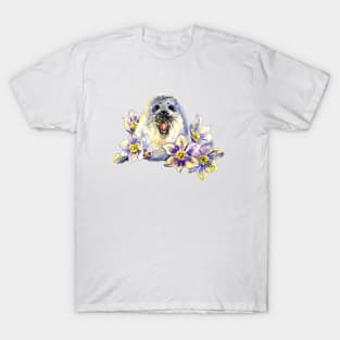 White seal with flowers T-Shirt